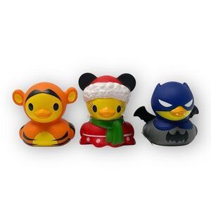 Disney Duckz Minnie Mouse Santa Batman Tigger Rubber Duck Lot of 3 Jazwares